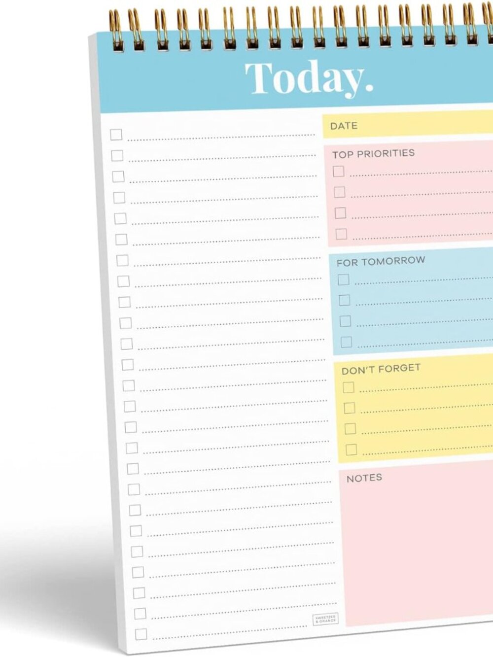 Daily & Weekly To Do List Notepad – Undated Work Planner & Organizer with Wish L